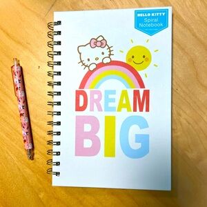 Hello kitty spiral notebook and pen